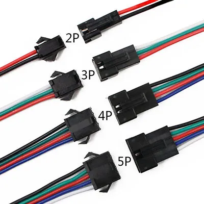 2pin 3pin 4pin 5pin Male Female Extension 22AWG LED Strip JST SM Plug Connector • $35.19