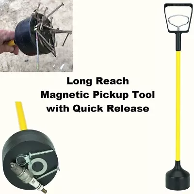 MAGNETIC Pickup LONG REACH Tool W/ Quick Release Lever Ferrous Metal Pick Up • $27.36