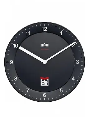 BNC006 Bkbk-msf Braun Wall Clock With Radio Control Black • £19.99