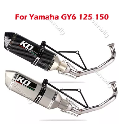 For Yamaha GY6 125 150 Exhaust Front Link Pipe Slip On Tail Muffler Silencer 2  • $117