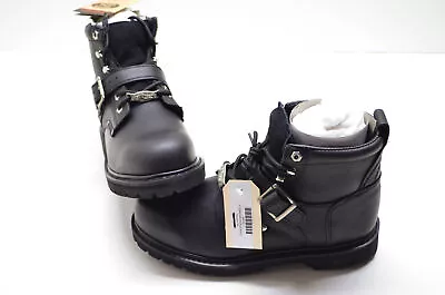 River Road 2322457 Men's Black Crossroad Buckle Boot Pair Size 9 NOS • $78.50
