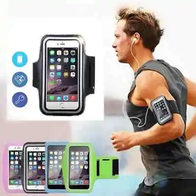 Sports Armband Case Gym Running Jogging Cell Phone Holder Pouch Arm Band Key Bag • $10.36