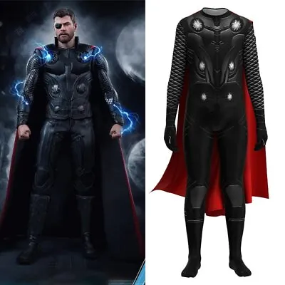 Kids Adult Odin Son Thor Jumpsuit Superhero Cosplay Costume Zentai Halloween Set • $49.49