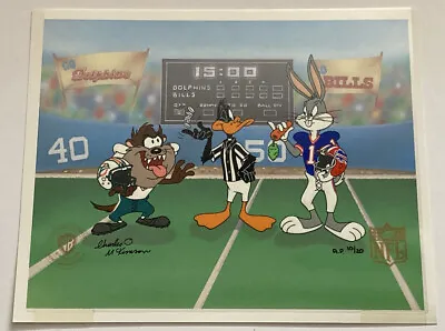 Warner Brothers Bugs Daffy Taz  NFL Animation Cel • $300