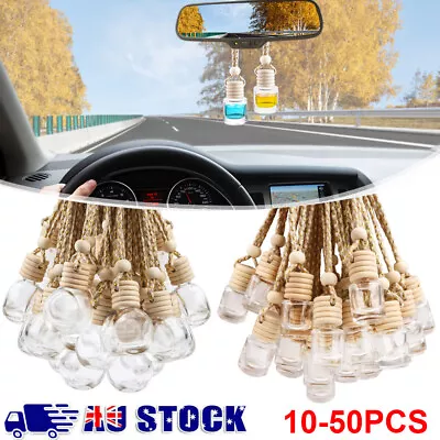 Bulk Mini Car Hanging Diffuser Air Freshener Empty Perfume Glass Bottle Ornament • $23.95