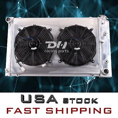 4 Row Radiator+Shroud+Fan For 70-81 Chevy Camaro/78-87 Monte Carlo G-Body GMC V8 • $199.99