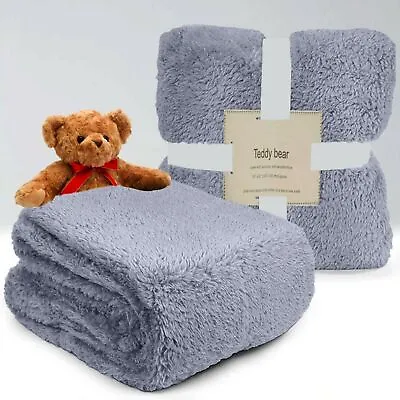 £11.99 • Buy Laura Secret Teddy Fleece Bear Blanket Large Throw Over Bed Plush Soft Bedspread