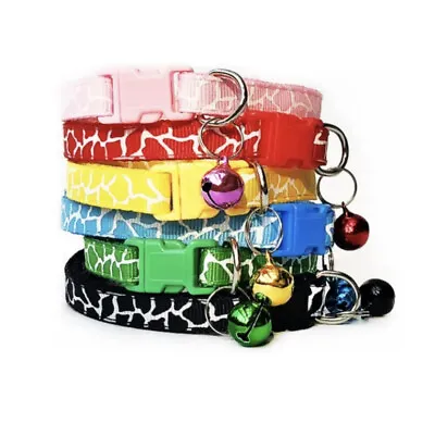 Small  Cute Puppy Dog Cat Kitten Collar With Colourful Reflective Print Pattern • £2