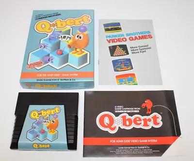 Q*bert Qbert - Atari 5200 Video Game Manual & Box Complete - Tested & Working • $19.99