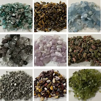 GEMSTONE CHIPS GRAVEL 25g POLISHED CRYSTAL HEALING CHAKRA NUGGETS SMALL • £2.99