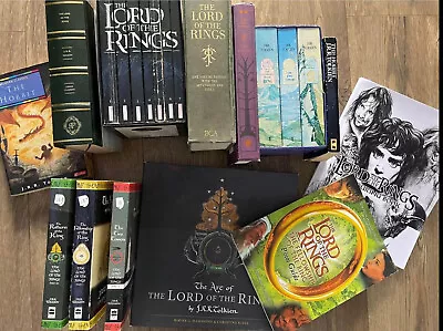 Job Lot J.R.R Tolkien Lord Of The Rings Vintage Job Lot Books Hobbit Trilogy • £150