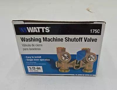 Watts Washing Machine Shutoff Valve 1/2 Inch Bronze 175C • $29.69