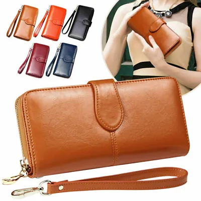 £6.59 • Buy Ladies Leather Wallet Long Purse Phone Card Holder Case Clutch Large Capacity UK