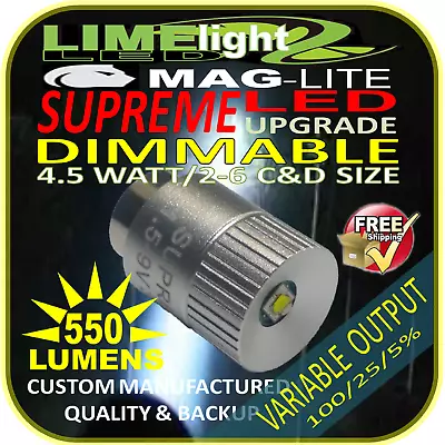 MAGLITE LED UPGRADE 2-6CD 4.5W DIMMABLE BULB GLOBE For TORCH FLASHLIGHT 550LM AU • $26.08