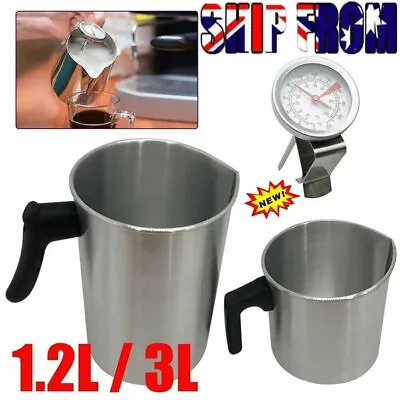 £7.67 • Buy Wax Melting Pot Pouring Pitcher Jug Large Aluminium Pot Candle Soap Making Z#