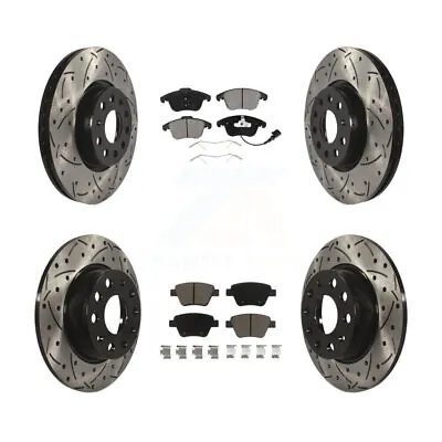 For Volkswagen Passat Front Rear Drilled Slot Disc Brake Rotor & Ceramic Pad Kit • $205.52