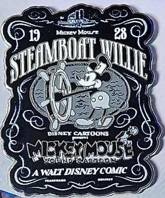 Disney 100 Mickey Mouse Steamboat Willie Poster Pin NOC BoxLunch Exclusive • $19.95