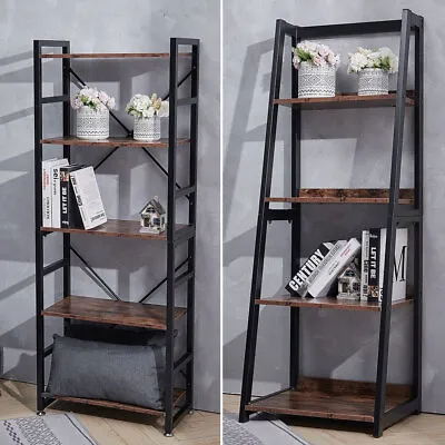 £27.95 • Buy Ladder Shelf Bookcase 3/4 Tier Display Storage Shelving Unit Corner Plant Stand