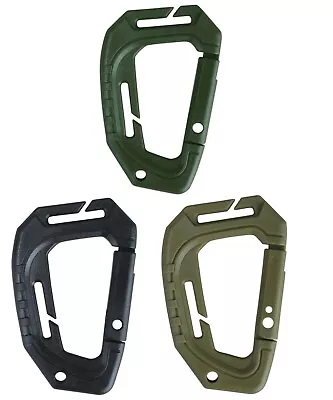 £2.25 • Buy Spec-Ops ABS Carabiner  For MOLLE Webbing, Helmet Clip Green, Black Or Tan