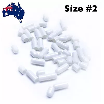 Empty Gelatin Capsules  X 100 Size #2 White GMP Certified Vitamins • $6.50