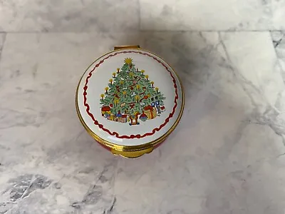 $15.52 • Buy Crummles Trinket Pill Box Williamsburg Christmas Tree With Ornaments
