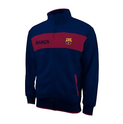 FC Barcelona Full Zip Logo Track Jacket - Navy Blue • $49.99