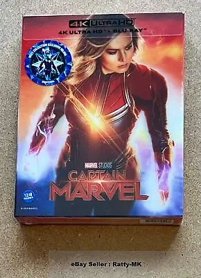Captain Marvel - Weet Collection Lenticular 4k + Blu Ray Steelbook - New • £69.99