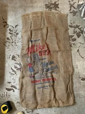 Mikes Best 100 Lb Potato Burlap Bag Cottage Craft Core Vintage • $10