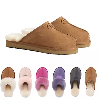 【Extral 5%OFF】UGG Slippers Womens Mens Australian Premium Sheepskin Wool Scuff • $52