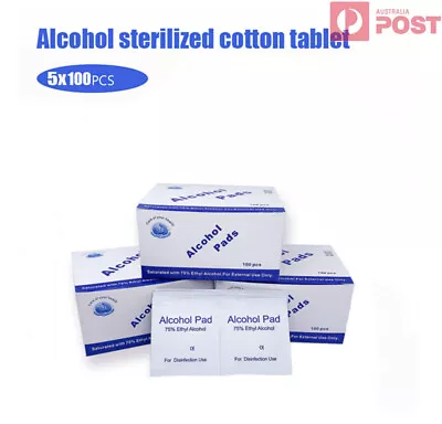 500PCS Medi Alcohol Pads Wipes Swabs Sterile 75% Alcohol Skin Swab Prep Pads AU • $21.74