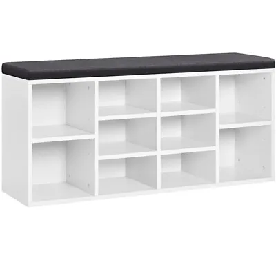 Shoe Storage Bench Shoe Cabinet 10 Cubbies Shoes Shelf Shoe Organizer Entryway  • $69.99