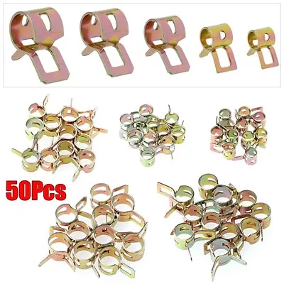 5-9mm Fastener Spring Clips Clamps Fuel Water Line Hose Pipe Air Tube Supplies • $8.32