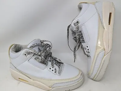 Nike  Air Jordan 3 Retro Pure Money 2007  136064-111 Size 8.5 Basketball Shoes  • $79.99