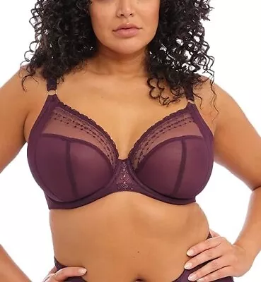 Elomi WINE DIAMOND Matilda Underwire Plunge Bra US 38H UK 38FF • $35.55