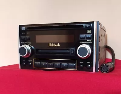 McIntosh 💿 CAR AUDIO DOUBLE DIN STEREO CD MD (MiniDisc) PLAYER 2DIN + WIRING • $555