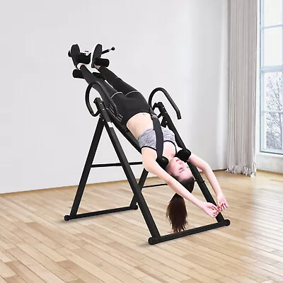 Inversion Table Advanced Heat And Massage Back Pain Ankle Relief Gravity Fitness • $173.85