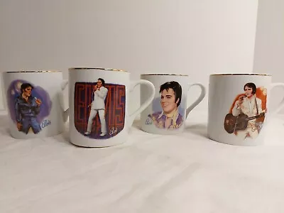 Elvis 50th Anniversary Coffee Mug Set Of 4 Lot 1985 Nostalgia Collectibles • $19.99