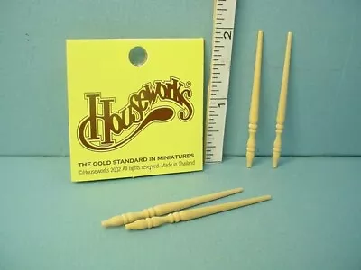 Miniature Spindles (4) #HW12014 Houseworks 1/12th • $2.95