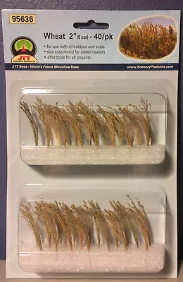 JTT SCENERY 95636 WHEAT  O-SCALE  2  HIGH (5cm)   40 PER PACKAGE  JTT95636 • $8.75