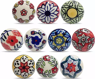 12 Pieces Ceramic Knobs Ceramic Cabinet Knobs Drawer Pull Pulls Knobs For Cabin • $28.69