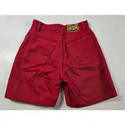 Vintage Green Box High Waisted Red Shorts Size Small USA ^ • $13.96