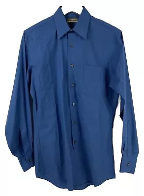 Van Heusen Fitted Men’s Button Up Dress Shirt Size S 141/2 32/33 Wrinkle Free • $9.29