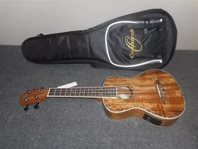 NEW Oscar Schmidt OU5EK Exotic Koa Acoustic/Electric Concert Ukulele & Gig Bag! • $234.99