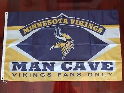 Minnesota Vikings Man Cave 3x5 Flag. US Seller. Free Shipping Within The US • $12.98