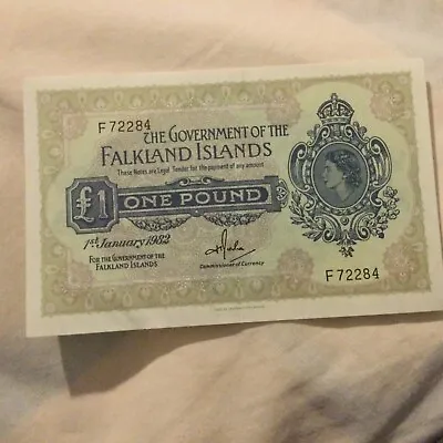 1982 FALKLAND ISLANDS £1 BANKNOTE - 1st Jan - CRISP UNCIRCULATED • £200