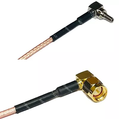 RG316 CRC9 MALE ANGLE To SMA MALE ANGLE RF Cable Rapid-SHIP LOT • $11.24