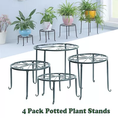 Indoor Metal Plant Stand Shelf Rustproof Garden Flower Rack Holder Heavy Duty • $22.99