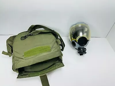 MSA Millennium Full Face Gas Mask CBRN Riot Control Size Large + Canvas Bag • $129.99