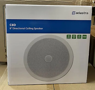 £38.99 • Buy Adastra C8D Ceiling Speaker With Directional Tweeter 120w 8  Inch White NEW