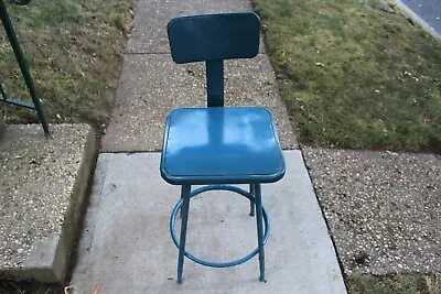 Vintage Industrial Metal Machine Shop Chair Stool #3 Royal Metal Corporation USA • $149.99